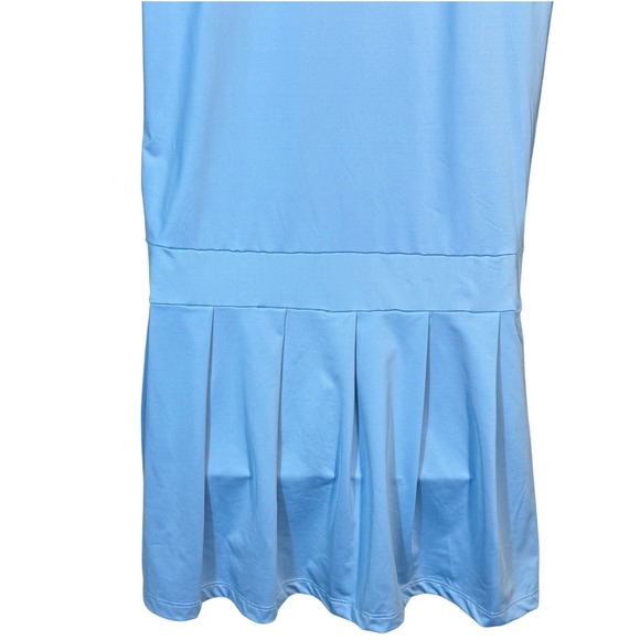 Byrdie Golf Sleeveless Blue Zip Pleated‎ Dress Sz M Tennis Pickleball Activewear - Picture 5 of 12